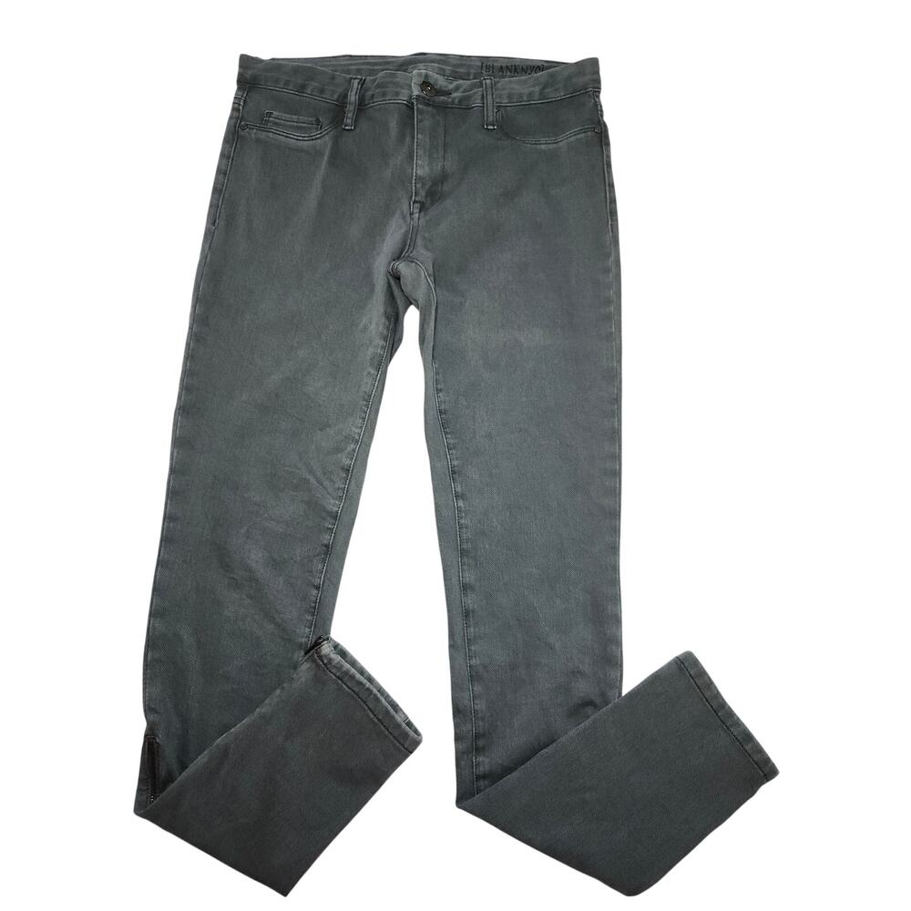 BLANKNYC Skinny Jeans Denim Pants Ankle Zip Charcoal Gray Women's Size 30